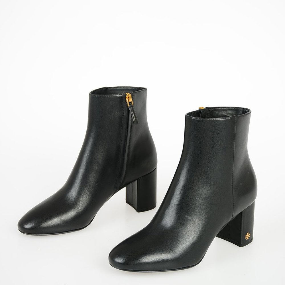 Tory Burch Brooke 70mm Leather Bootie in Black